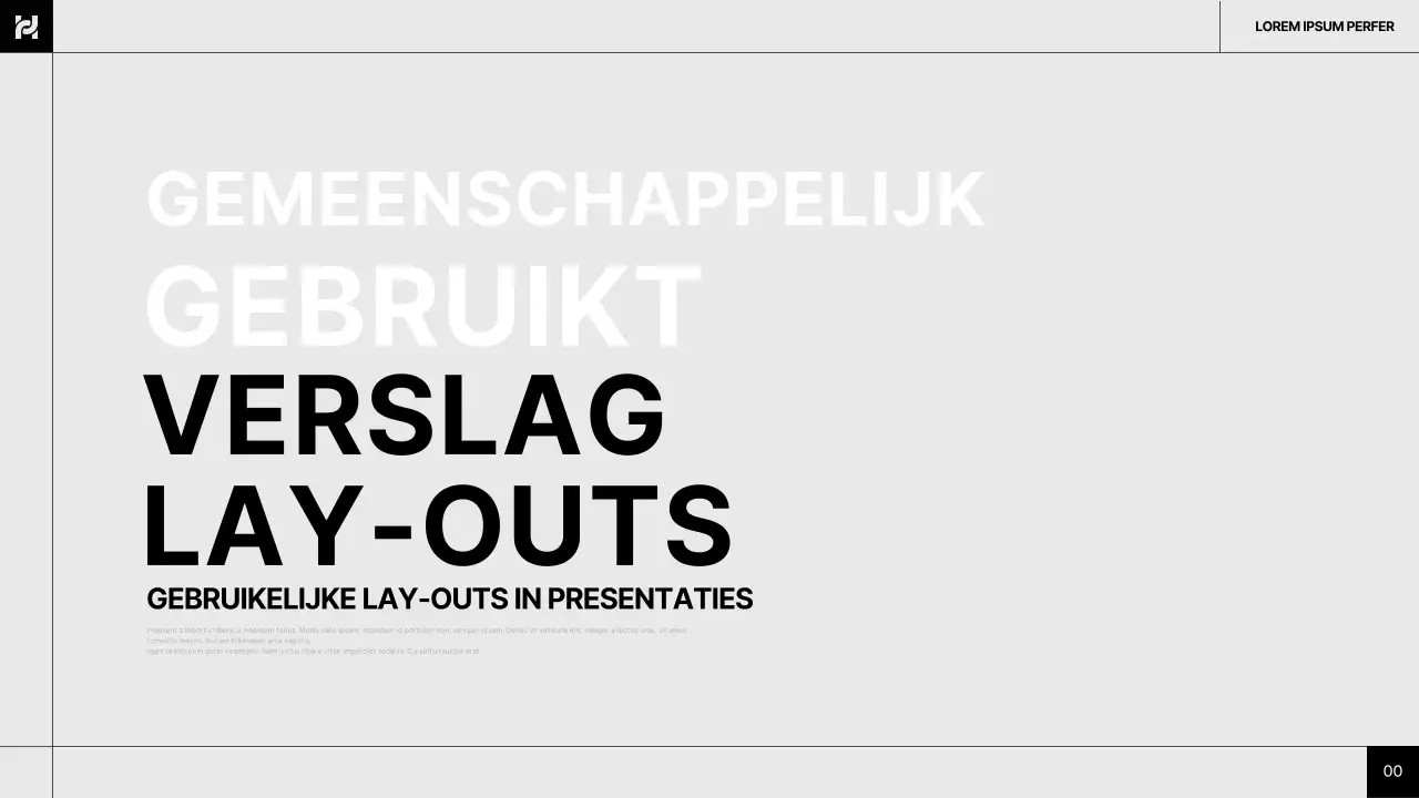 Eenvoudig, grijs en zwart, algemeen lay-outrapport