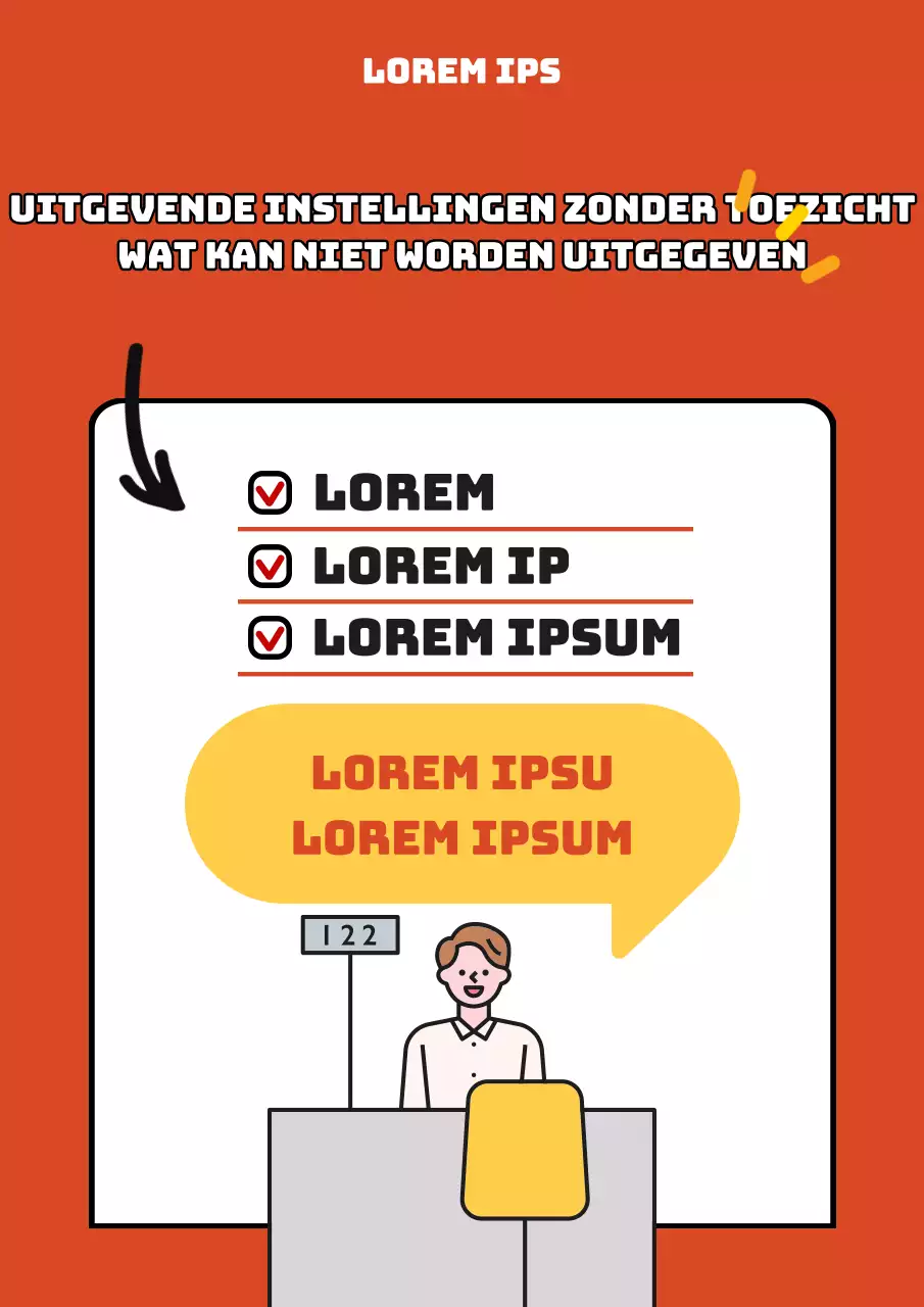 Eenvoudige oranje en gele buurthuisaankondigingen