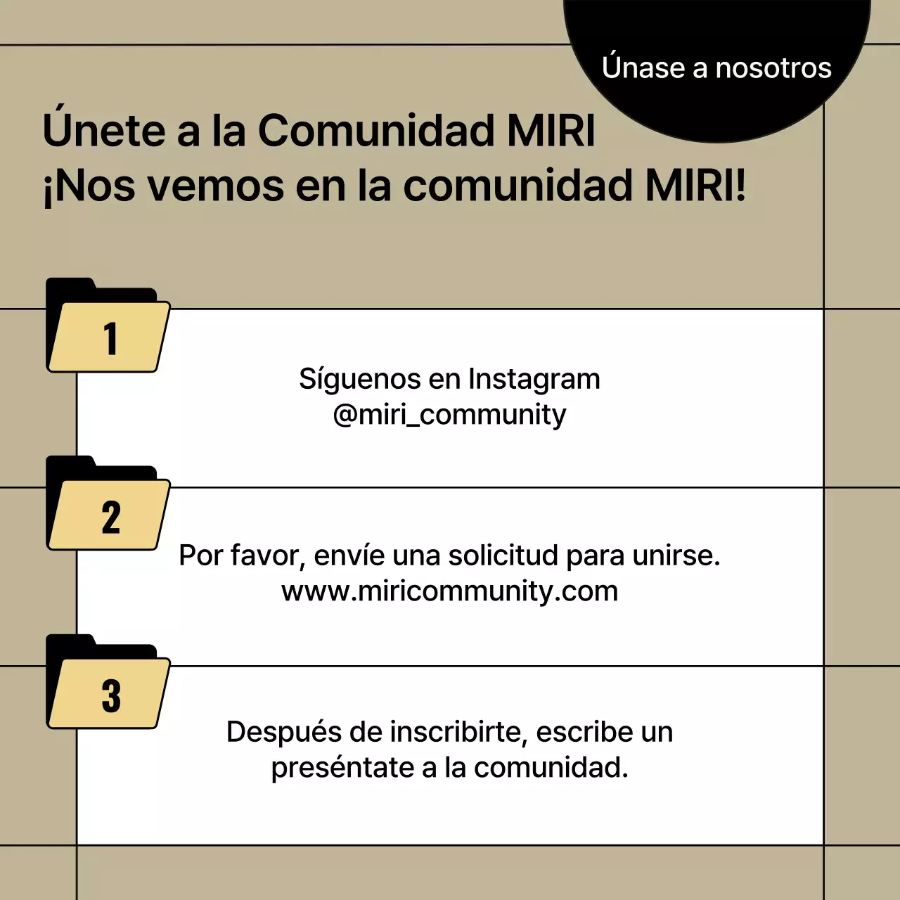 Promover una contratación comunitaria moderna en beige y negro