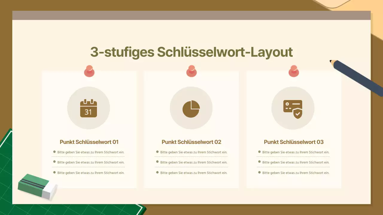 Ein gemütlicher Büroangestellter in khaki und braun Business Report