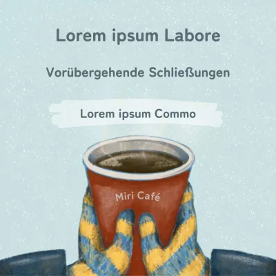 Ein hübscher Winterzettel in Hellblau