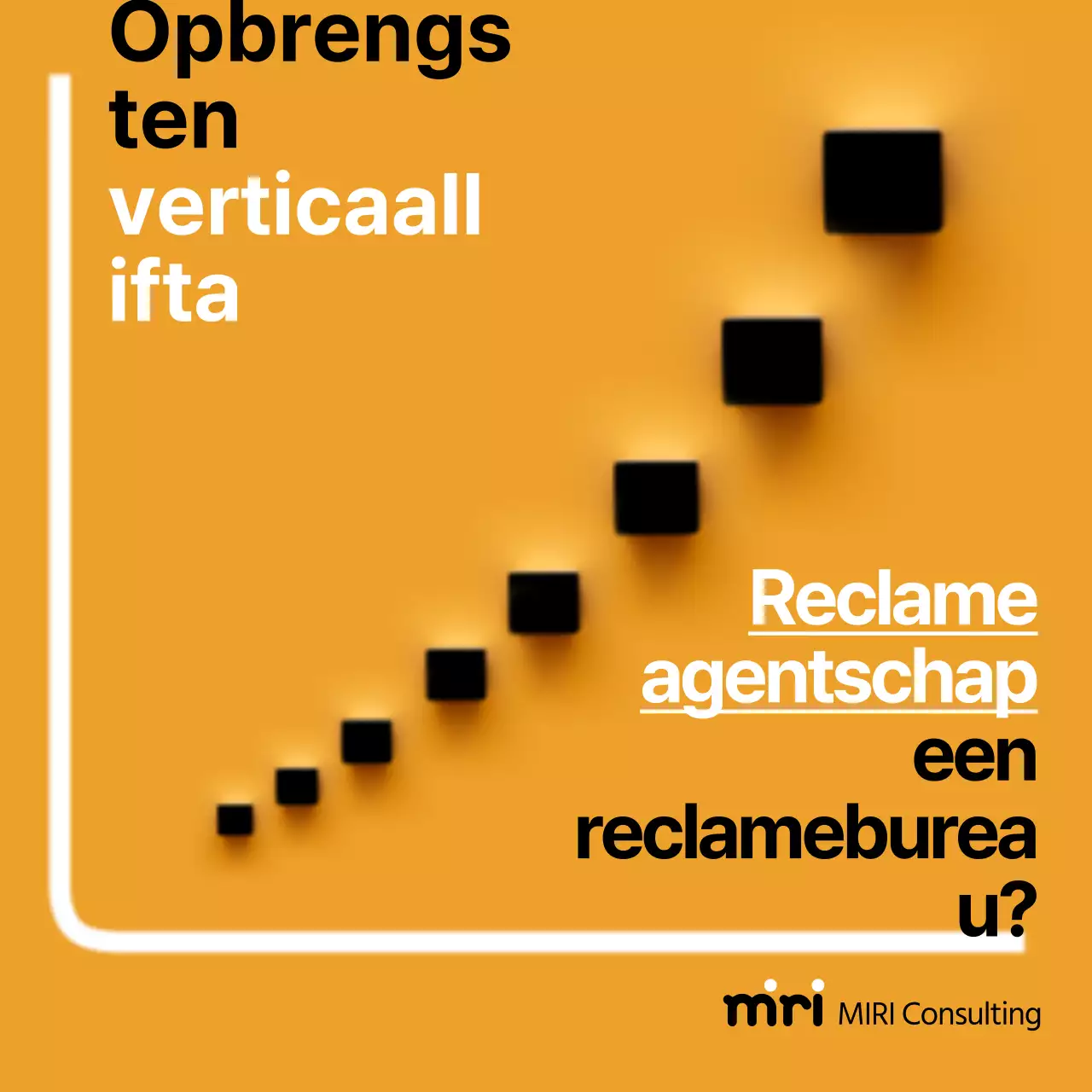 Eenvoudige consultancy-advertentie met gele achtergrond