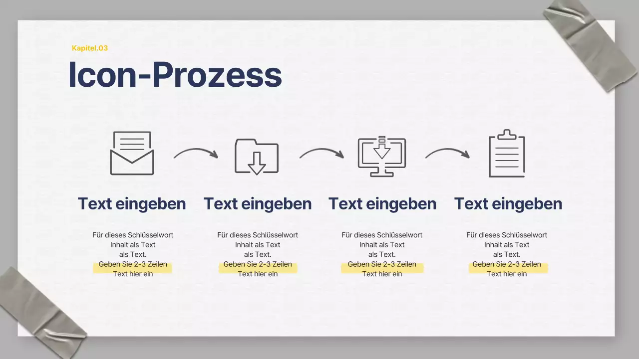 Eine graue und marineblaue Präsentation der Geschäftsorganisation