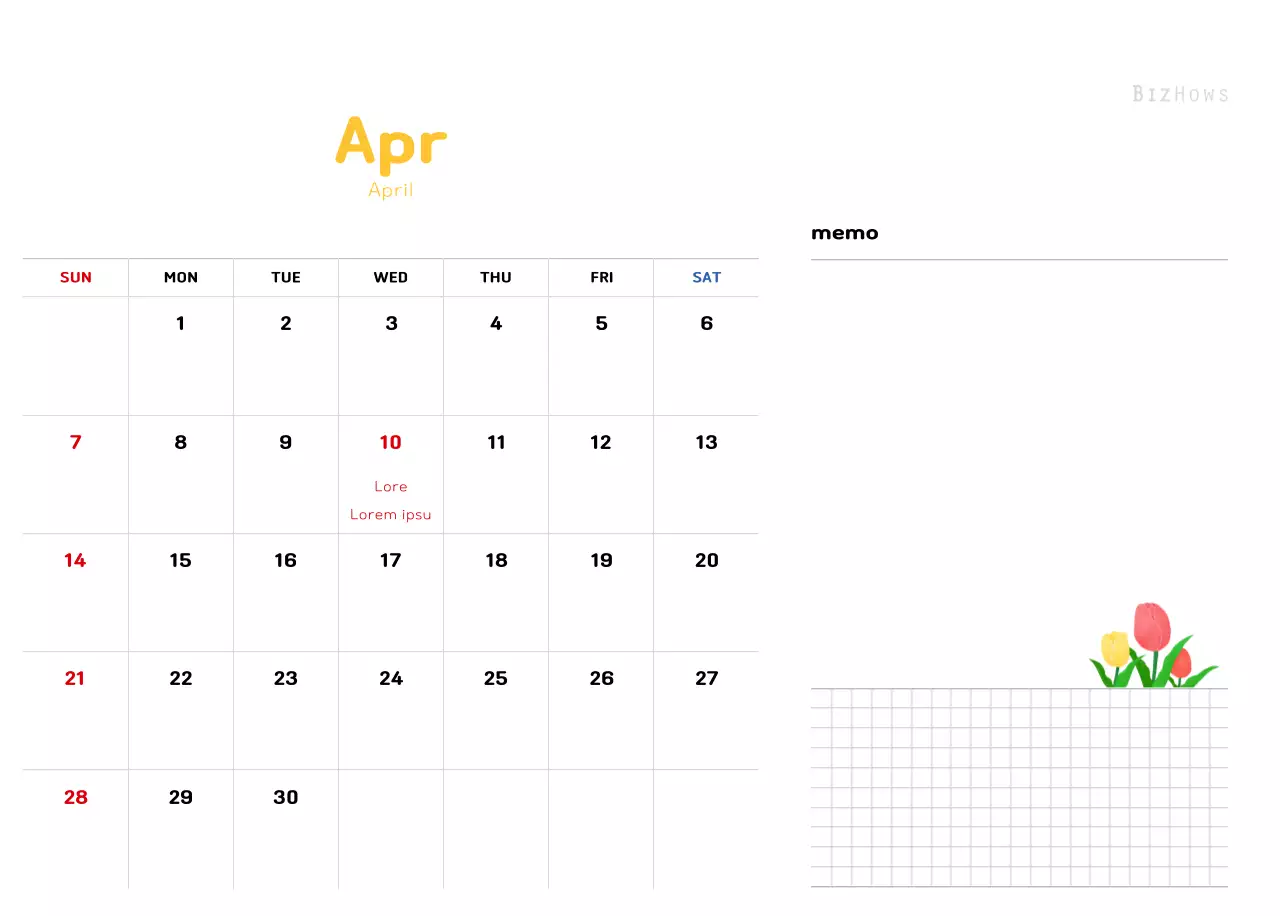 New Year's calendar with a warm, illustrated feel