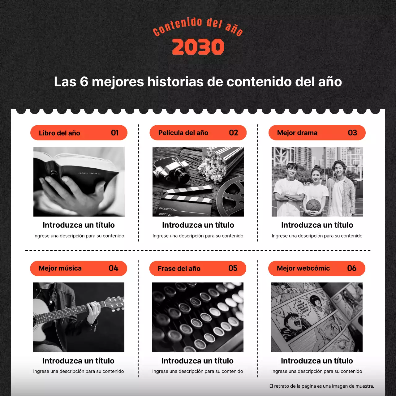 Un sencillo post de fin de año en naranja y negro