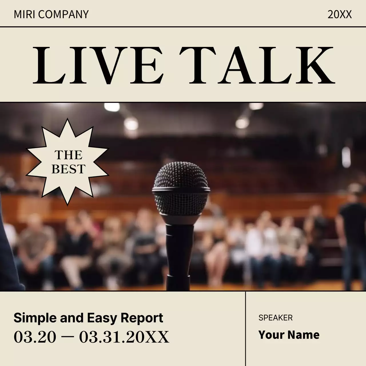 Beige Modern Talk Announcement Instagram Carousel