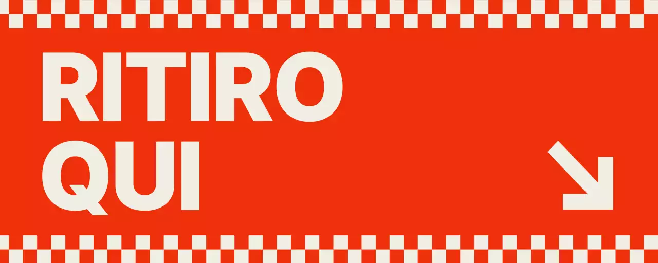 Istruzioni per l'ordine di ritiro di un concetto vintage rosso a scacchiera