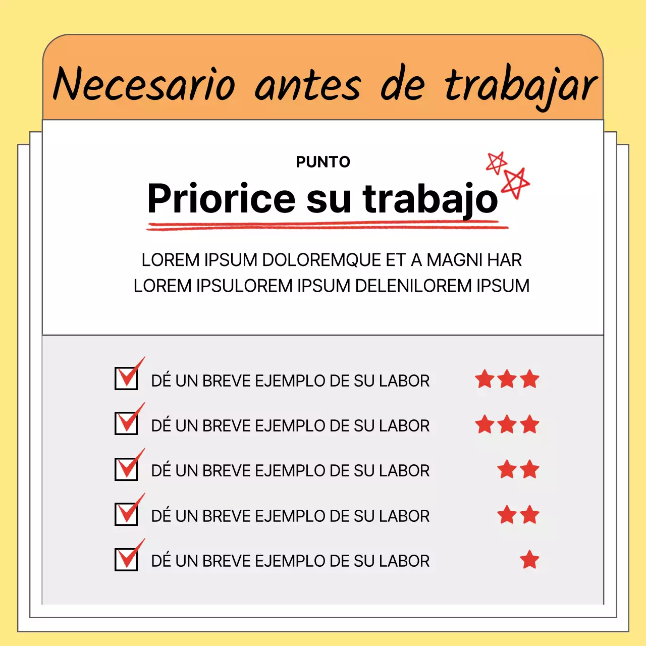 Consejos empresariales sencillos en amarillo y negro