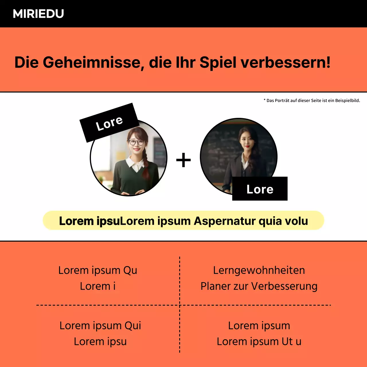 Bewerben Sie Schulferienangebote in Orange und Schwarz.