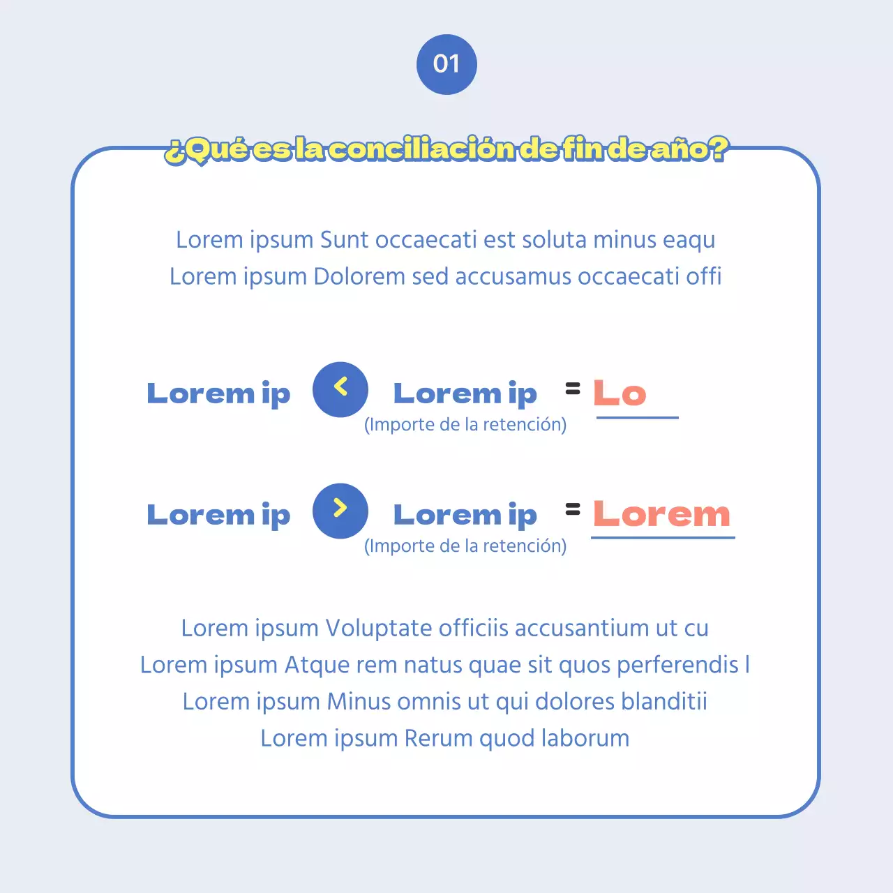 Una sencilla guía azul y amarilla de conceptos y terminología de fin de año