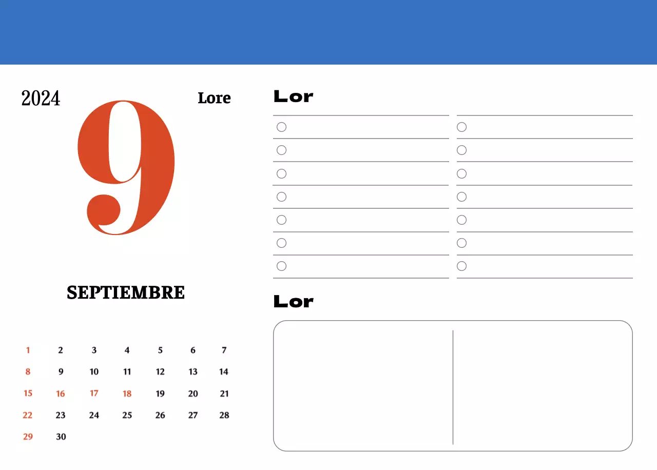 Posavasos retro rojo y azul calendario de recuerdos