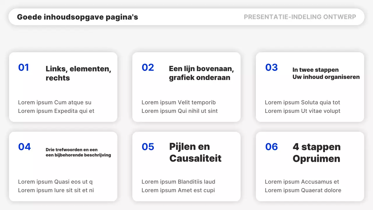 Een eenvoudig blauw en zwart lay-outrapport