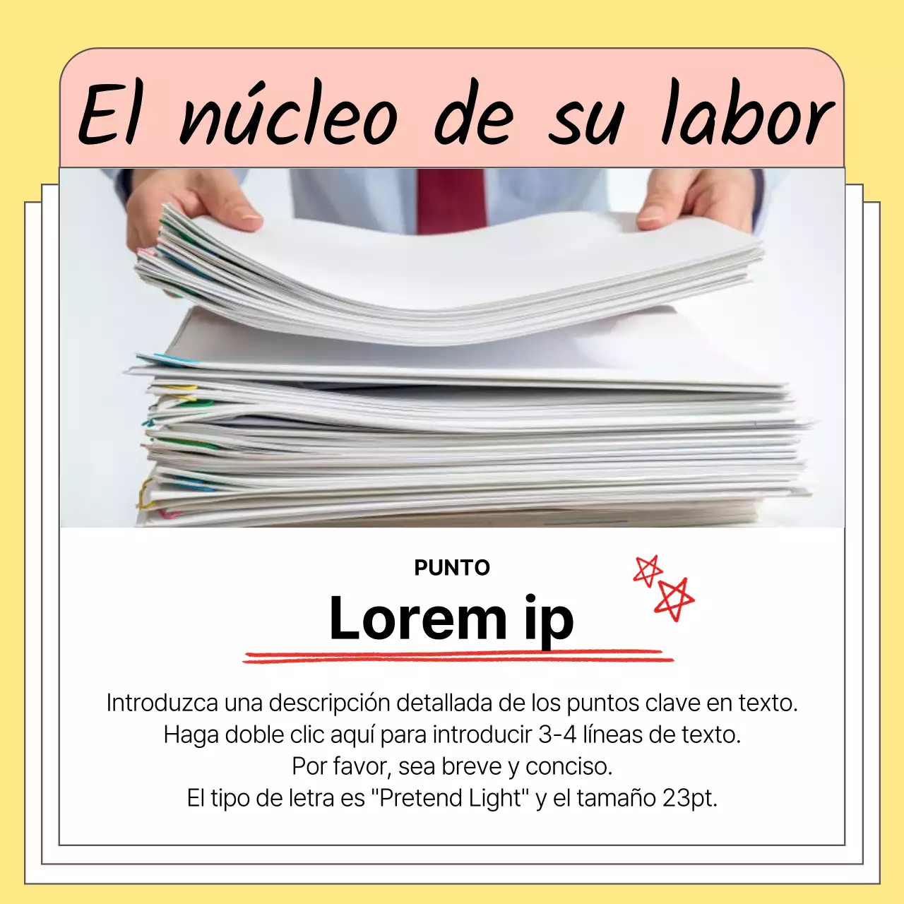 Consejos empresariales sencillos en amarillo y negro