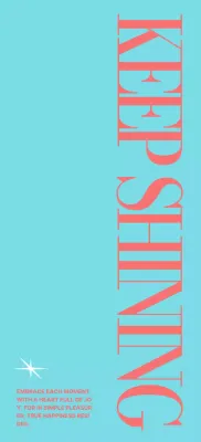 Typography in blue and coral