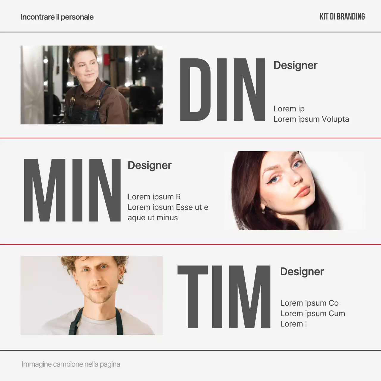 Post del marchio di capelli moderni Red