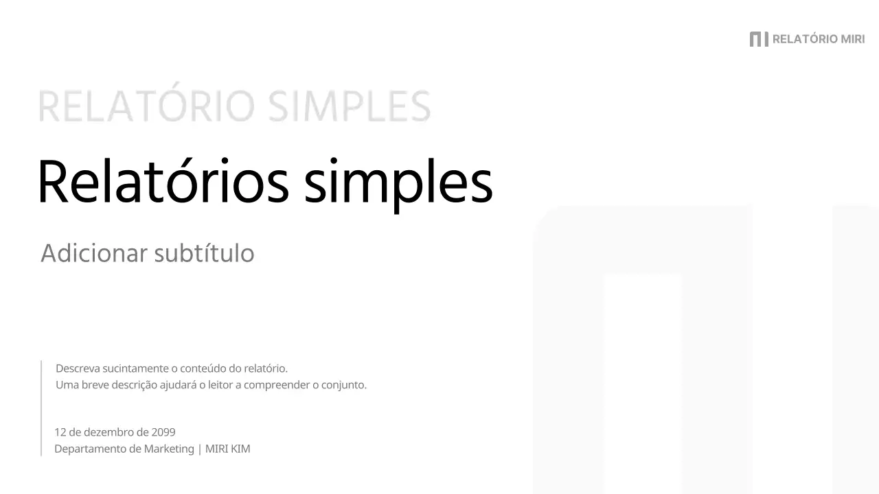 Um simples relatório de empresa a preto e cinzento