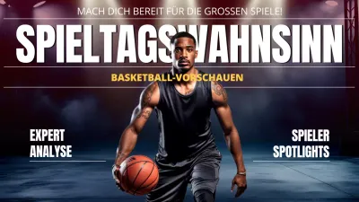 Blaue und rote trendige March Madness Vorschau Werbematerial