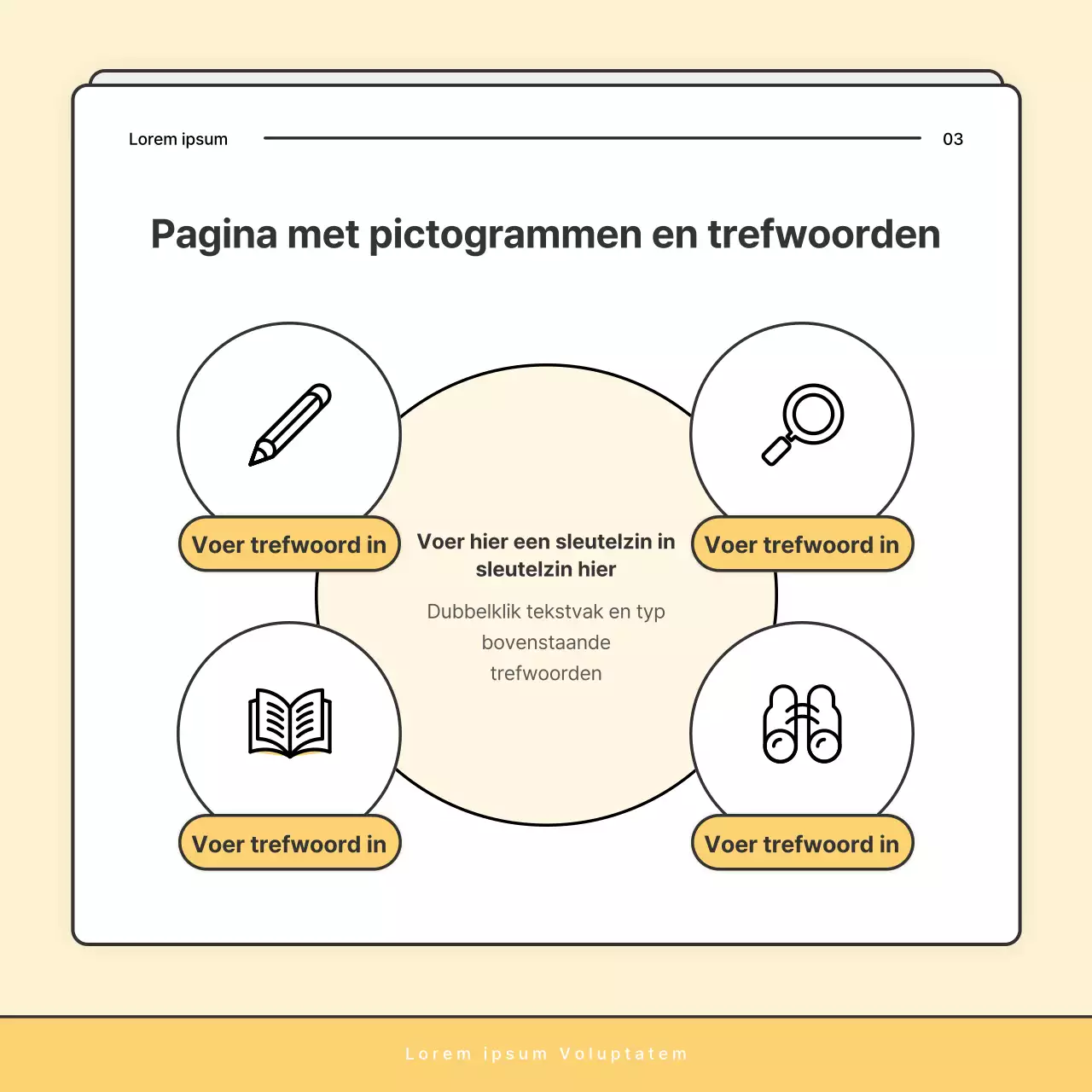 Een eenvoudige geel-witte nieuwsbriefpost van het welzijnskantoor