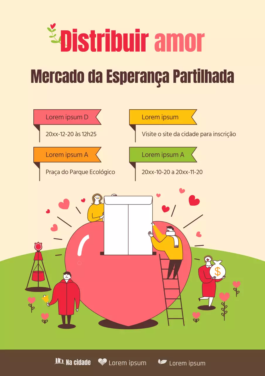 Promoção do mercado de partilha da esperança vermelha e amarela