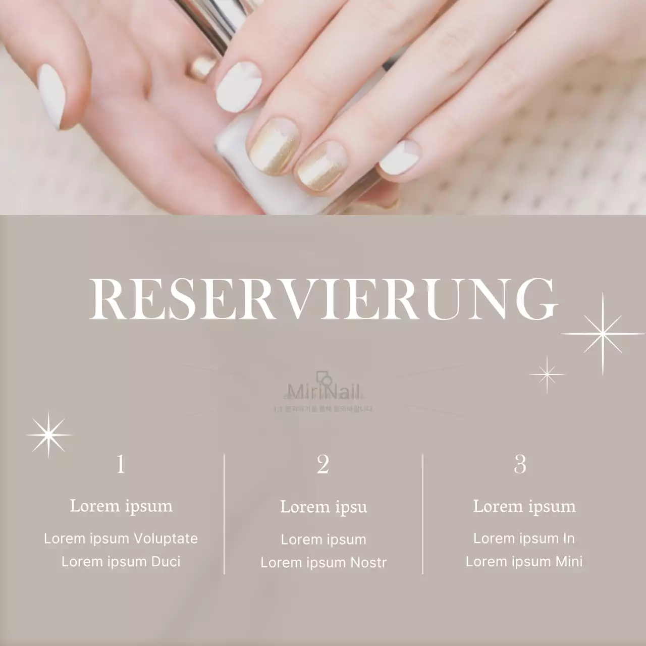 Werben Sie für ein einfaches Nailart-Schönheitsgeschäft in Hellblau