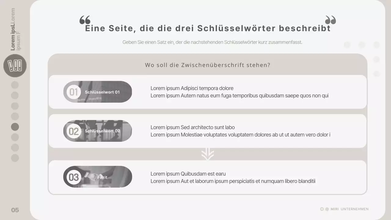 Moderner Layout-Bericht in Beige und Grau