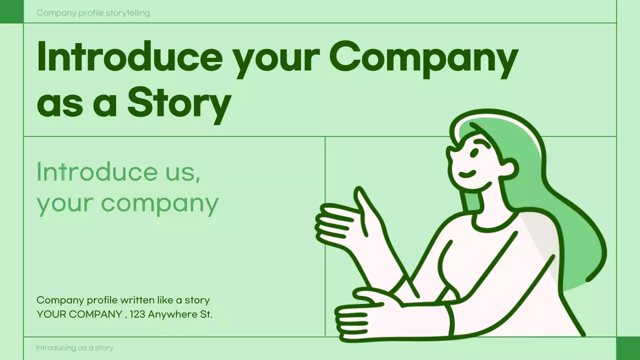 그린 미니멀 비즈니스 소개 프레젠테이션