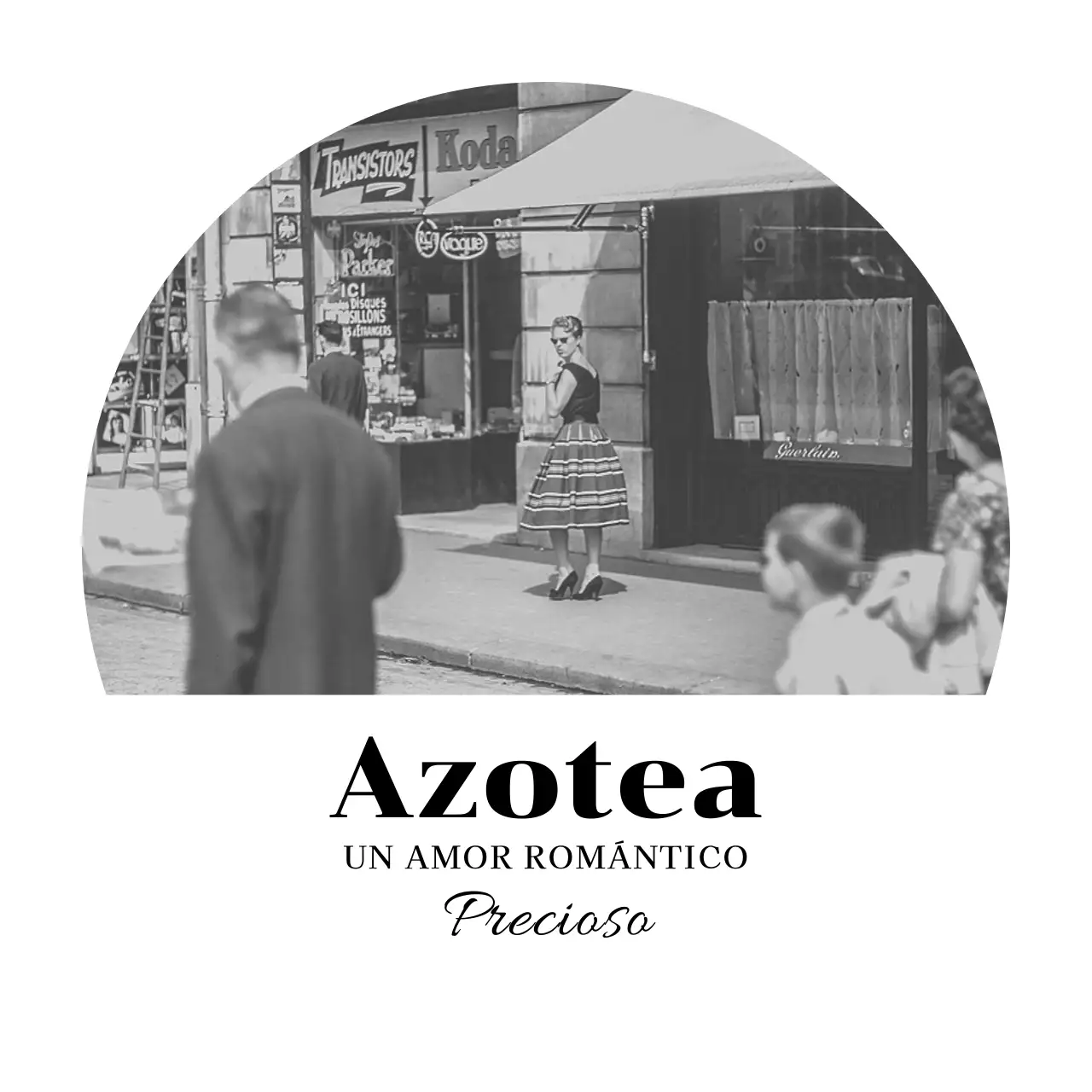 Pub de inspiración vintage con imágenes en blanco y negro y tipografía con gracias