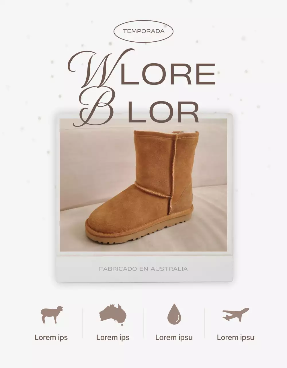 Sobre las sencillas botas Ugg marrones y rojas