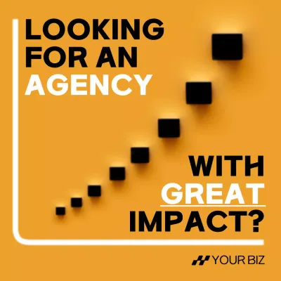 Orange Geometric Agency Promotion Social Media Post