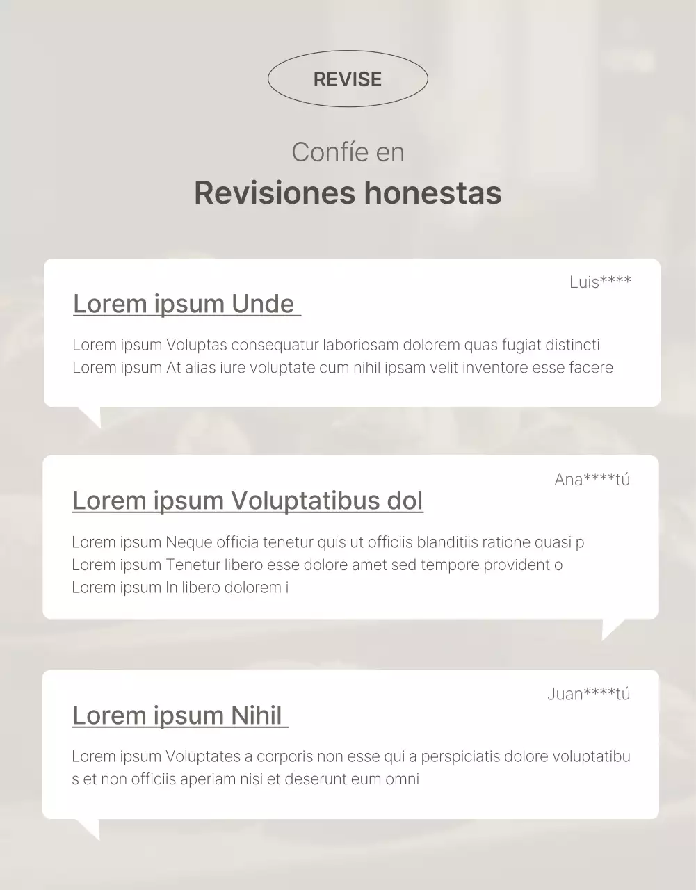 Promocionar un producto sencillo en beige y marrón