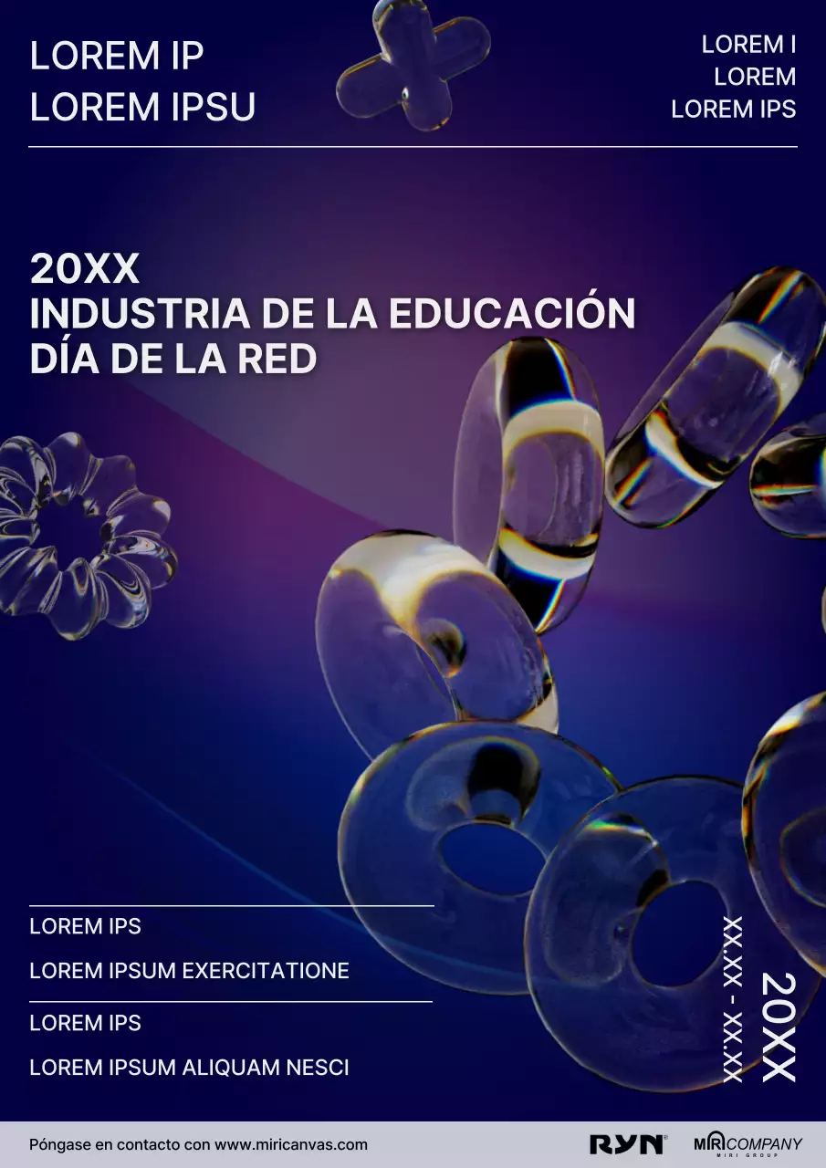 Promover una jornada de networking en el sector educativo de moda en morado y azul