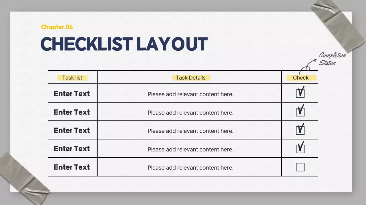 A gray and navy blue business organizer presentation