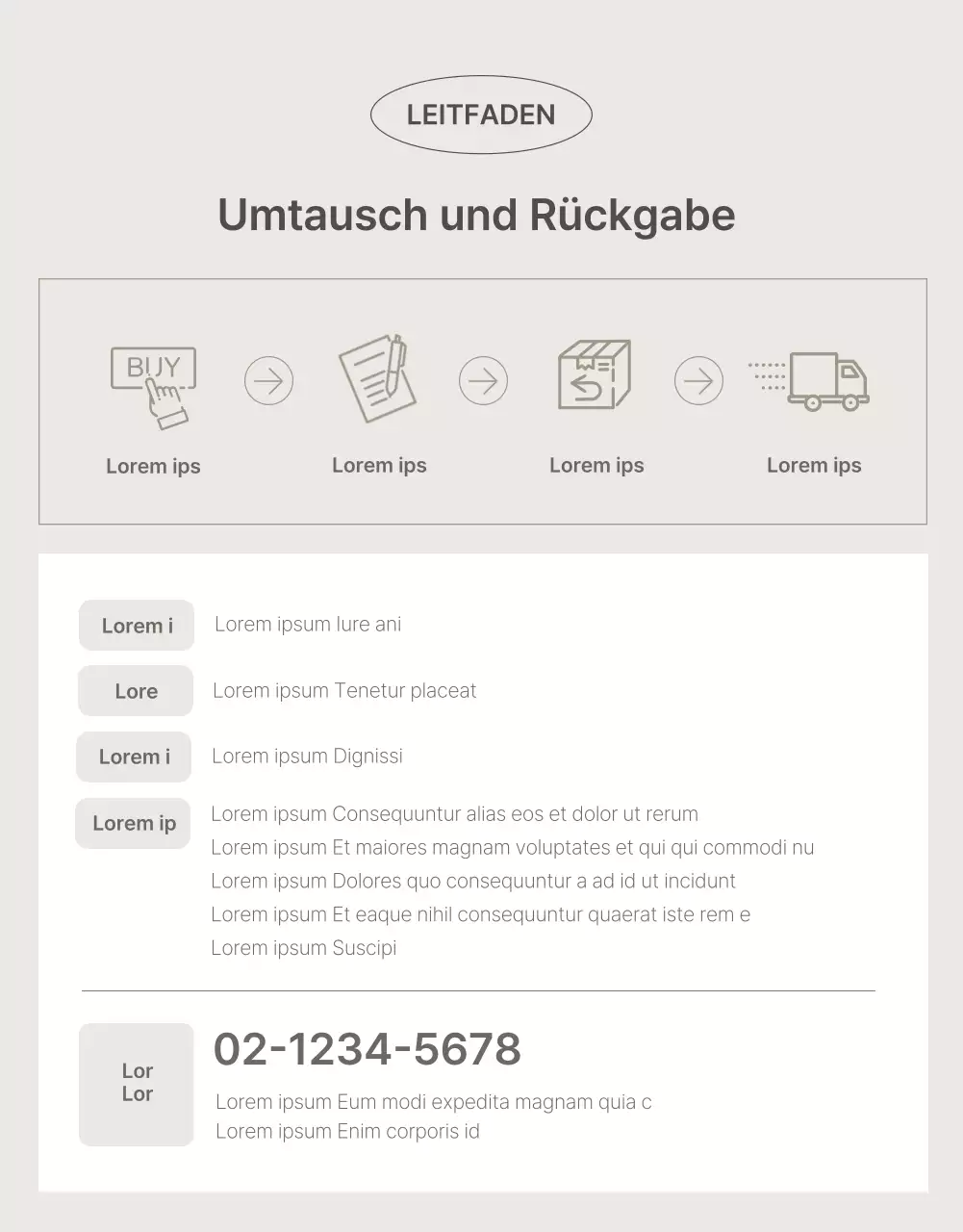 Werbung für ein einfaches Produkt in Beige und Braun