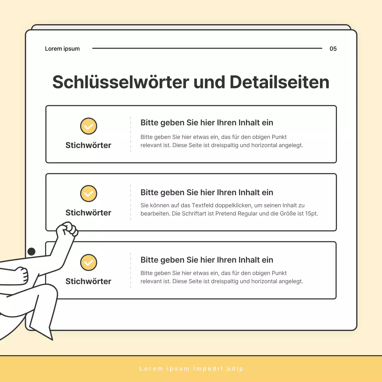 Ein einfacher gelb-weißer Rundbrief des Sozialamtes