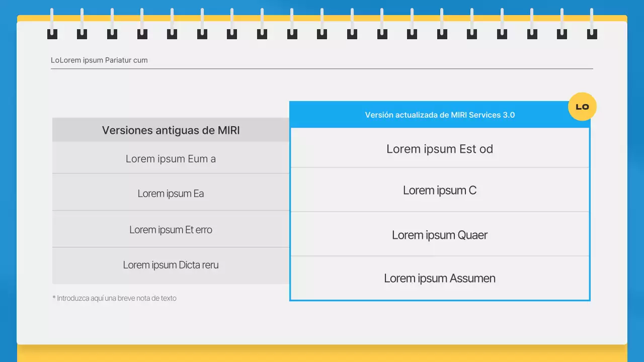 Boletín mensual corporativo sencillo en azul y amarillo