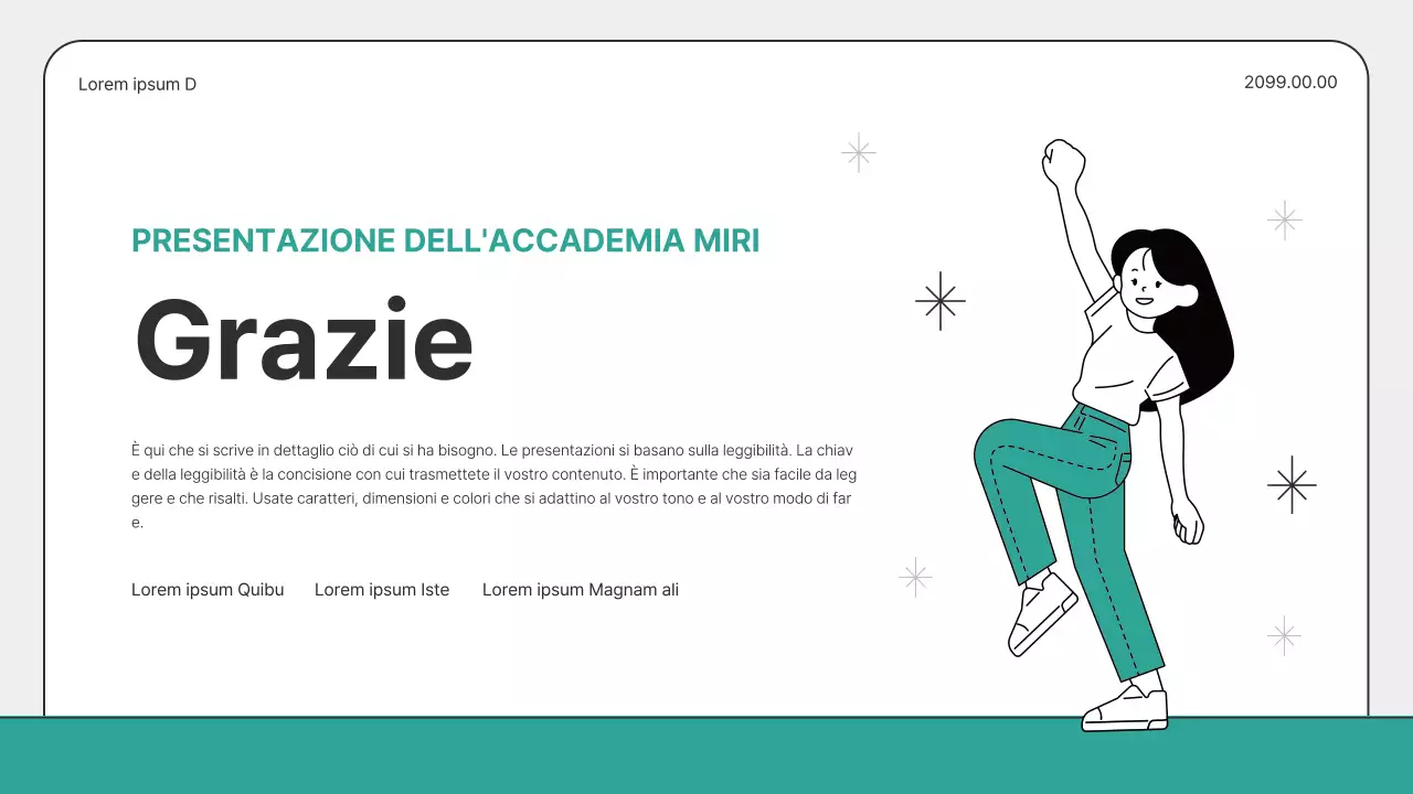 Guida al corso intensivo per le vacanze scolastiche di colore grigio e menta