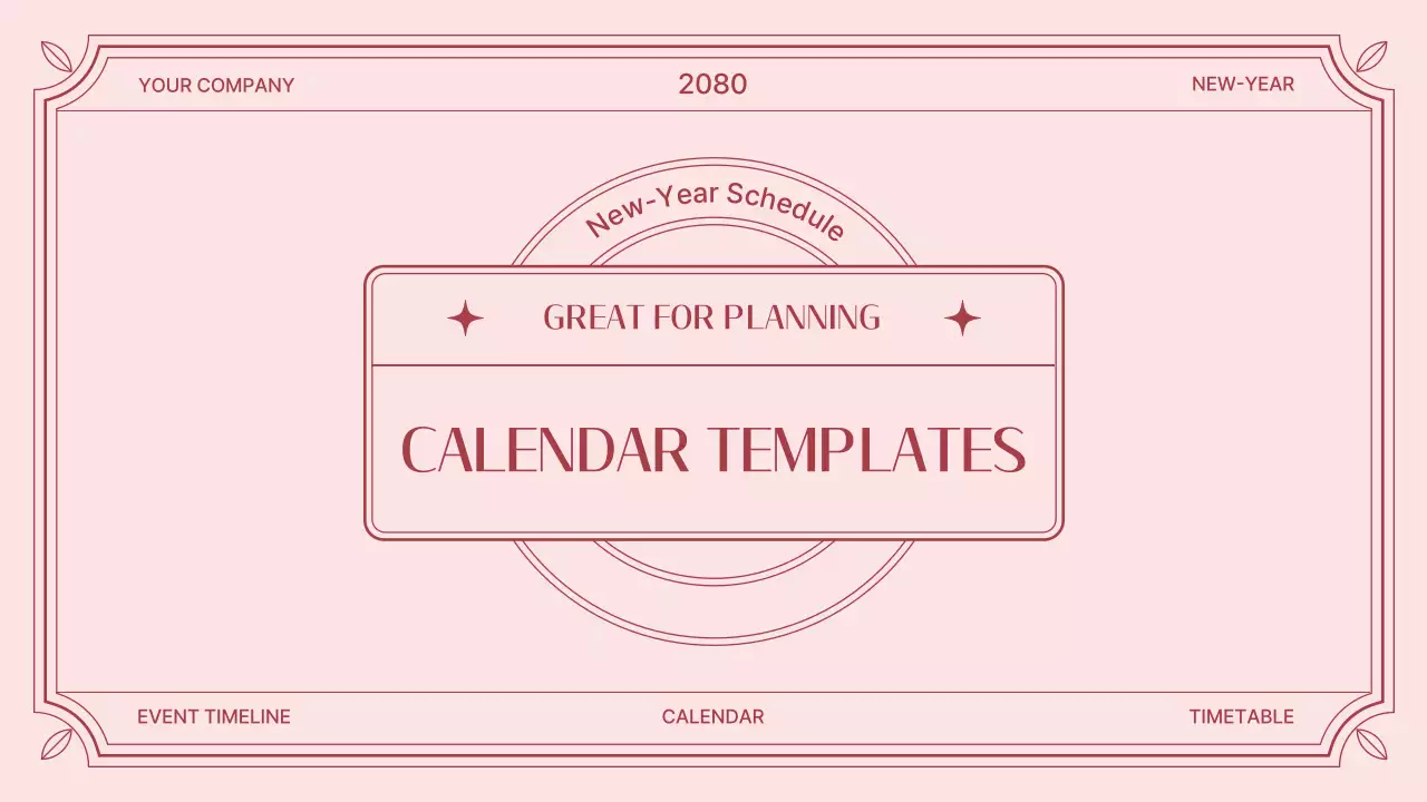 Pink Vintage Calendar Promotion Presentation