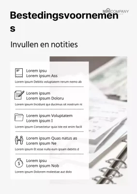 Een eenvoudige grijs-witte aankondiging van een uitgavenresolutie