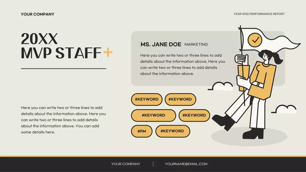 베이지 미니멀 수익 보고서 프레젠테이션