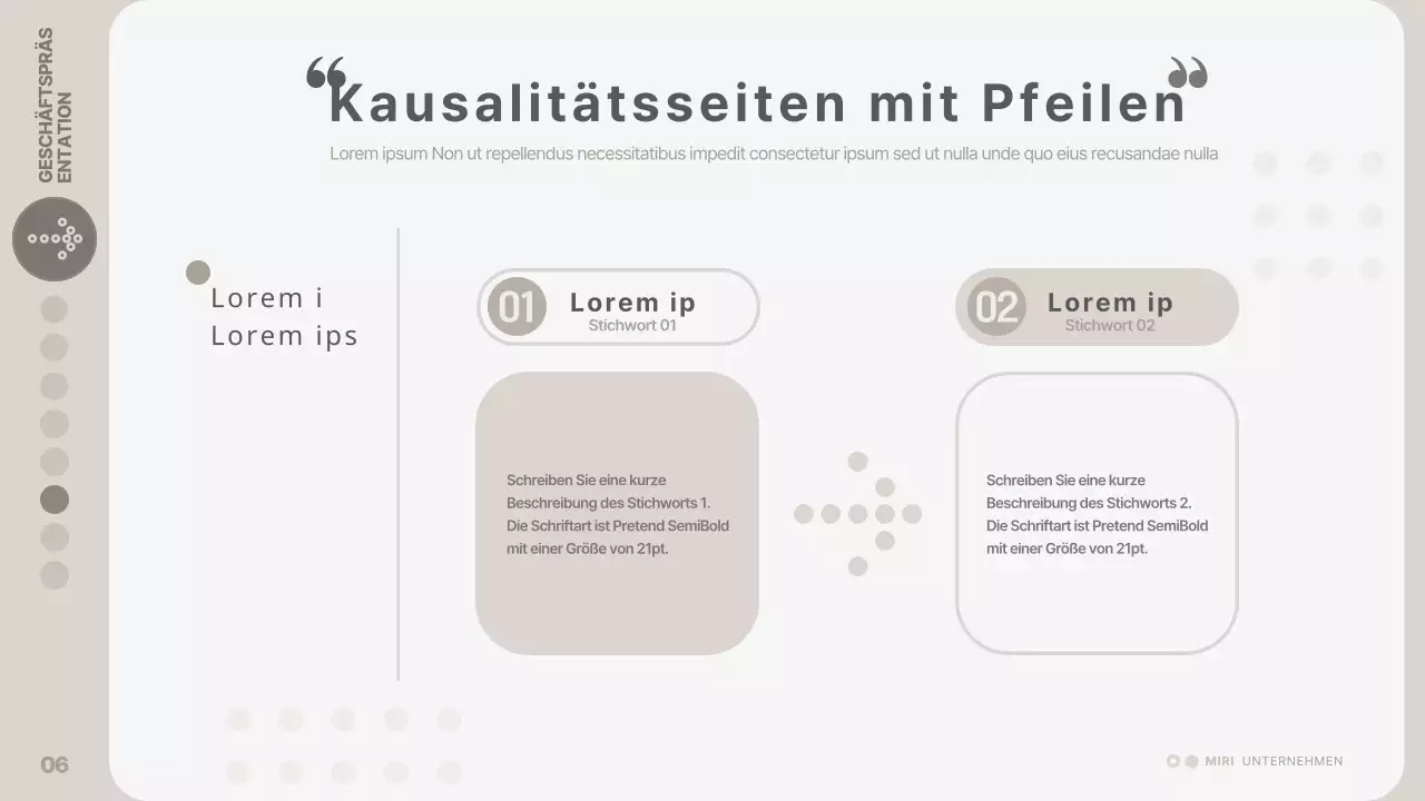 Moderner Layout-Bericht in Beige und Grau