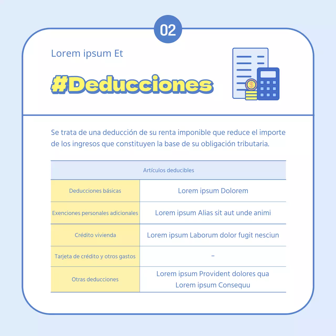 Una sencilla guía azul y amarilla de conceptos y terminología de fin de año