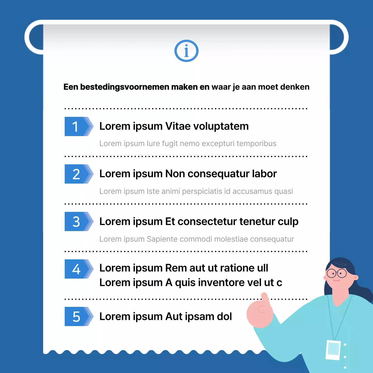 HR aankondiging over uitgaven voor moderne ontvangstbewijzen in blauw