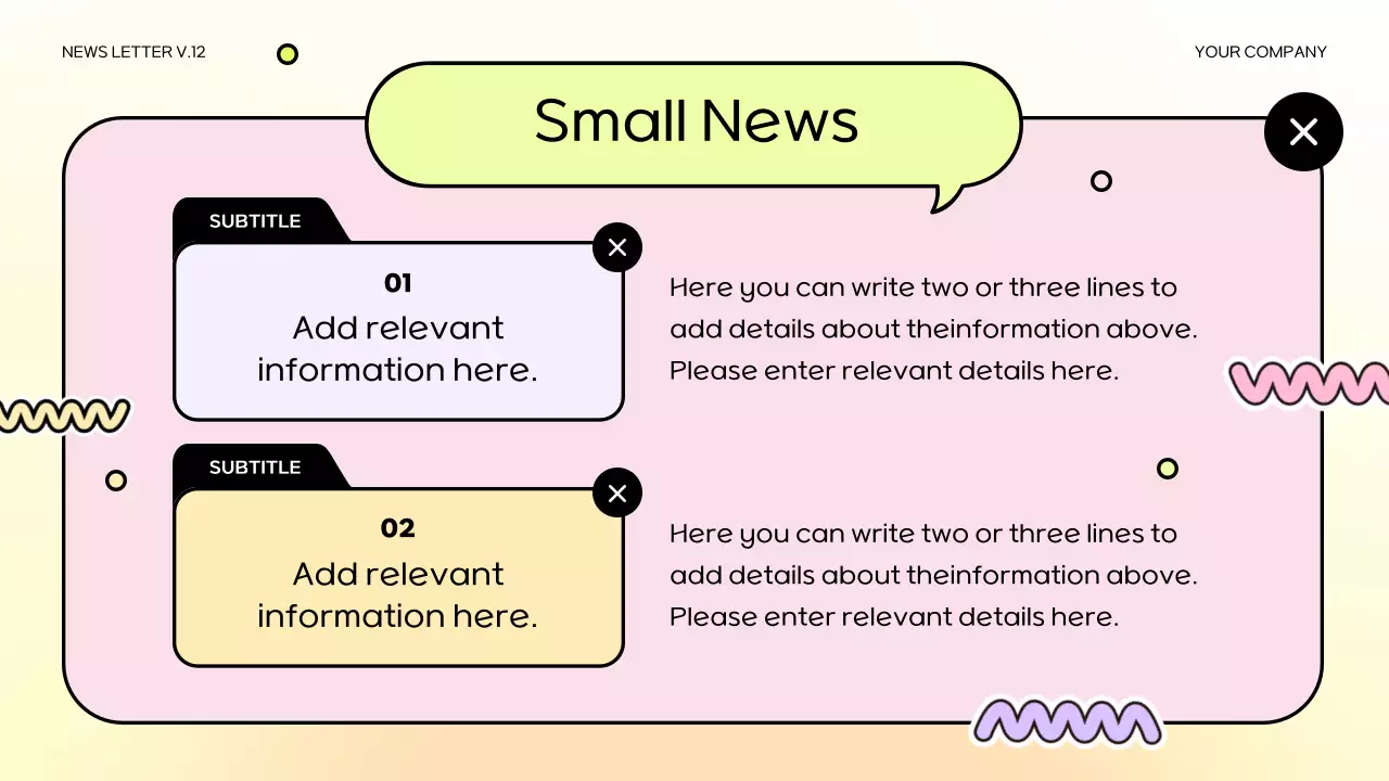 Pastel Minimal 이벤트 뉴스레터 프레젠테이션