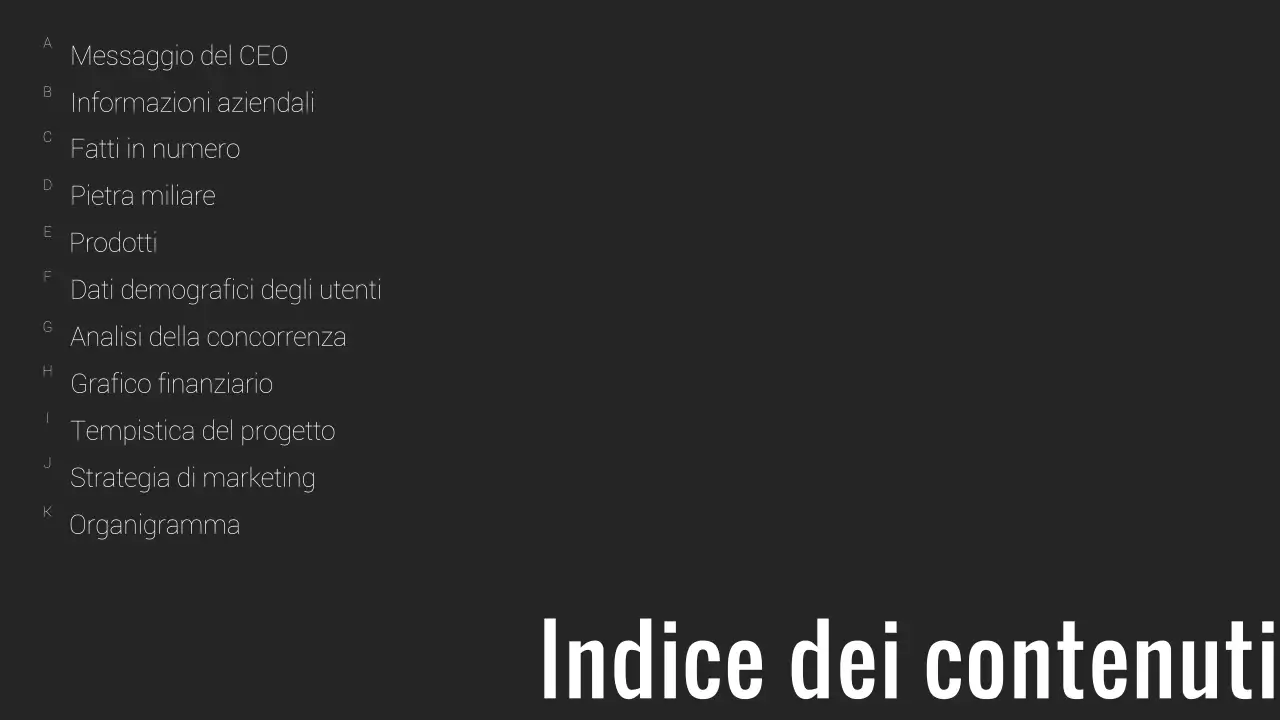 Relazione aziendale minimale in bianco e nero