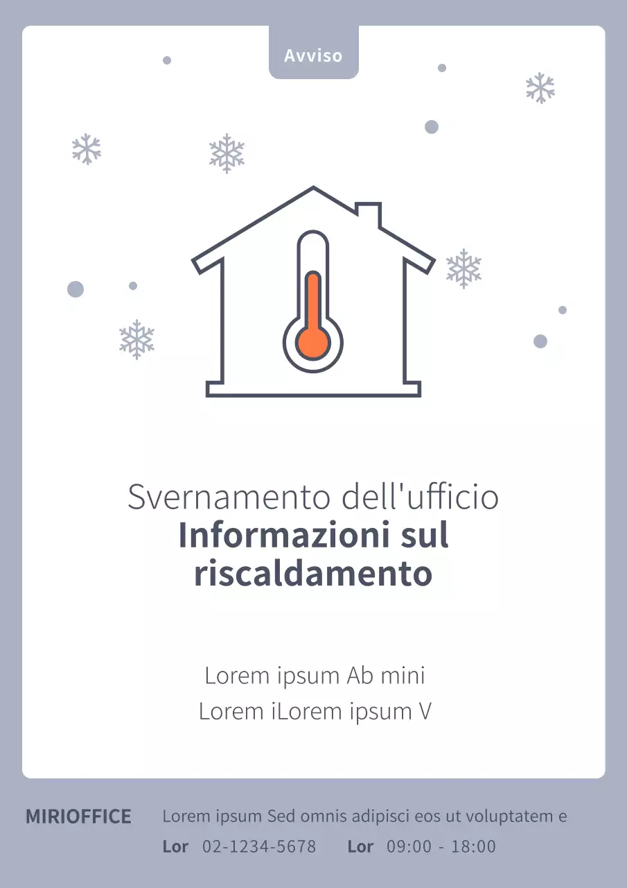 Semplice avviso di catastrofe bianco e azzurro