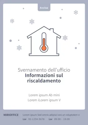 Semplice avviso di catastrofe bianco e azzurro