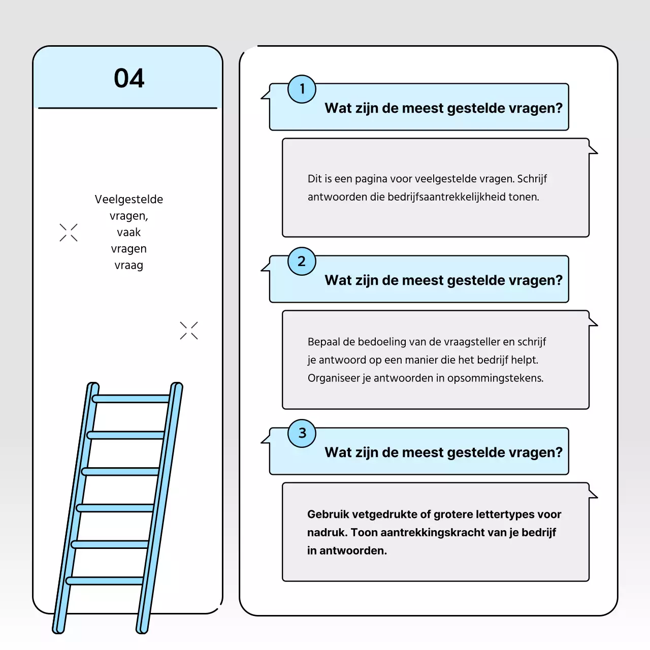 Bedrijfsbrief voor een eenvoudig merkbeeld in lichtblauw en grijs
