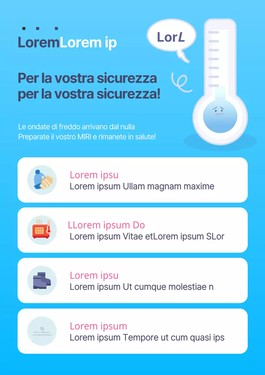 Un semplice consiglio per la stagione fredda in bianco e azzurro