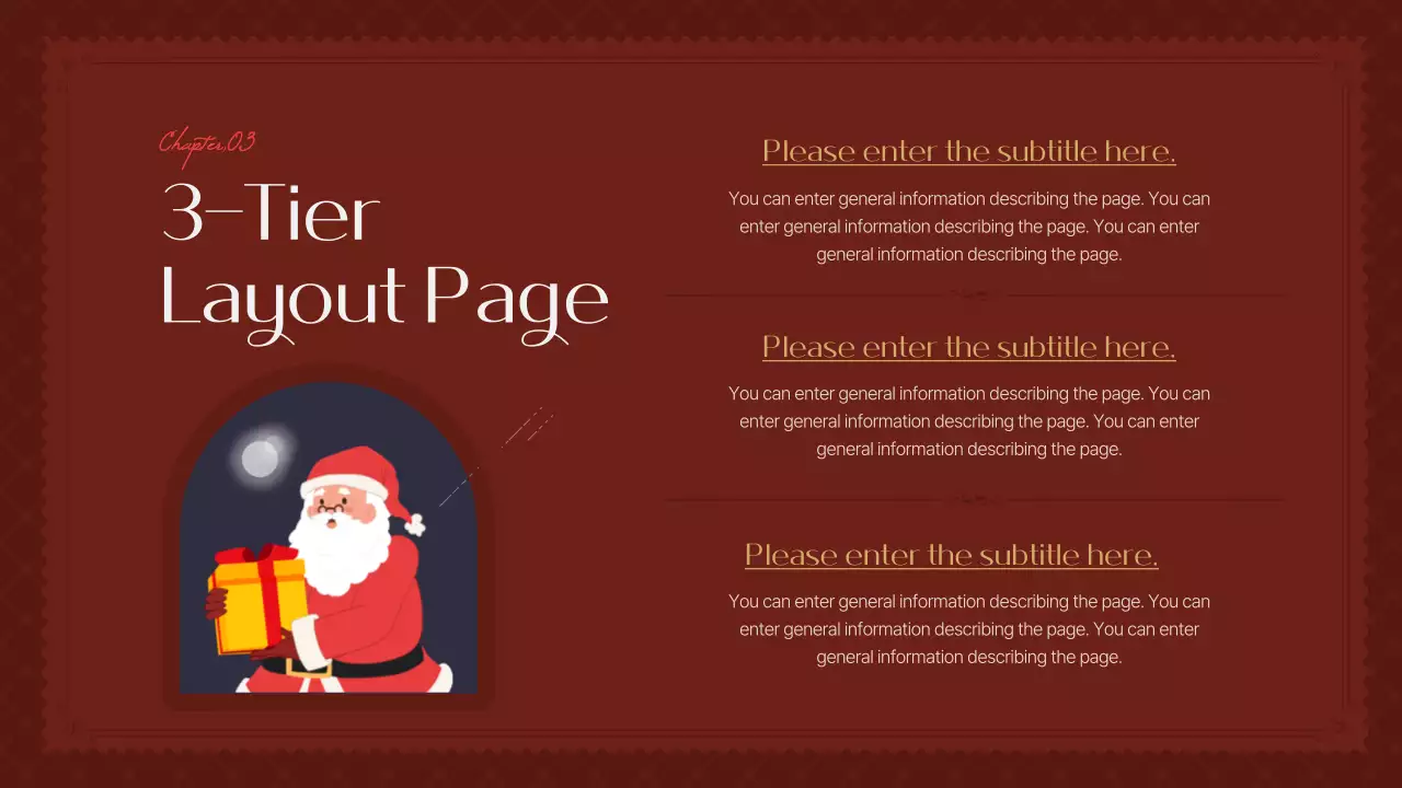 레드 전통 크리스마스 이벤트 프레젠테이션