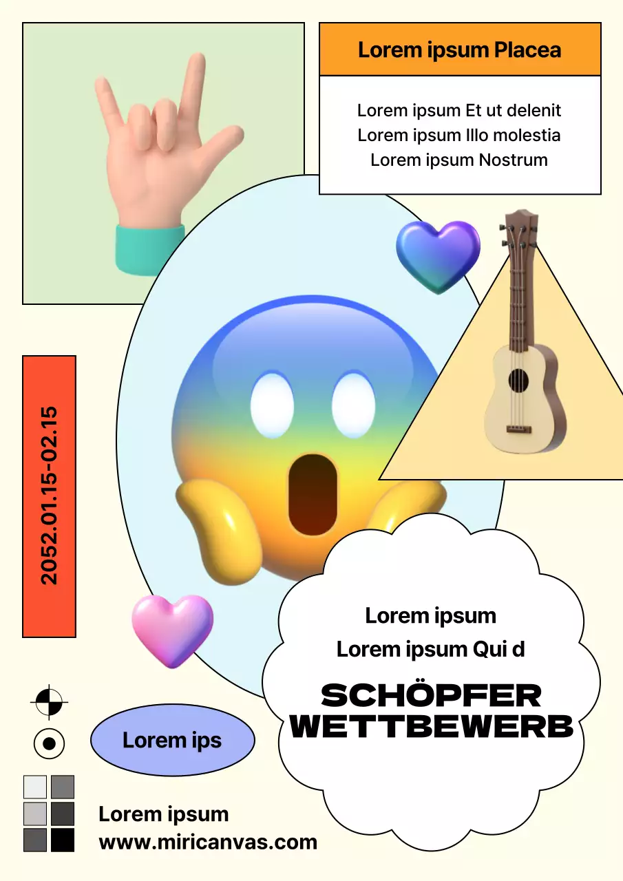 Förderung eines kitschigen gelb-hellblauen Gründerzentrumsprogramms